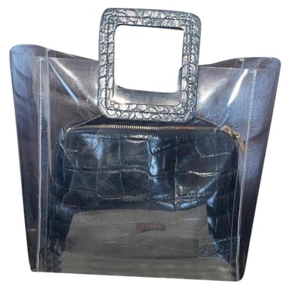 Staud 2in one croco print faux leather and pvc handbag 👜